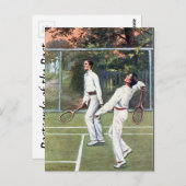 Vieux carte postale - Tennis (Devant / Derrière)