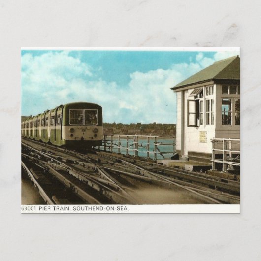 Vieux Carte Postale - Train de Quai, Southend-on-S (Devant)