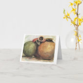 Vieux carte pour notes de poterie (Fleur jaune)