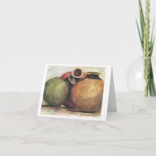 Vieux carte pour notes de poterie (Devant)