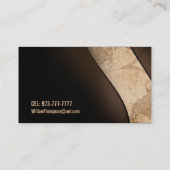 Vieux cartes de visite de carte de globe (Dos)