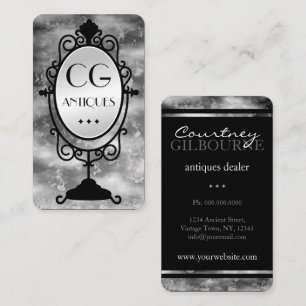 Vieux cartes de visite vintages de brocanteur de