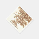 vieux chêne - amour arbre serviettes en papier (Coin)