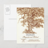 vieux chêne brun enregistrer la date cartes postal (Devant / Derrière)