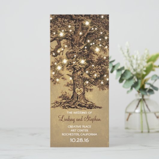 vieux chêne programmes de mariage rustique (Debout devant)