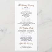 vieux chêne programmes de mariage rustique (Dos)