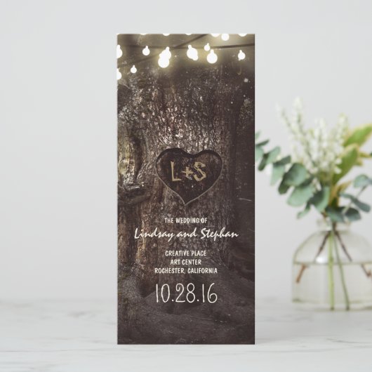 vieux chêne programmes de mariage rustique (Debout devant)