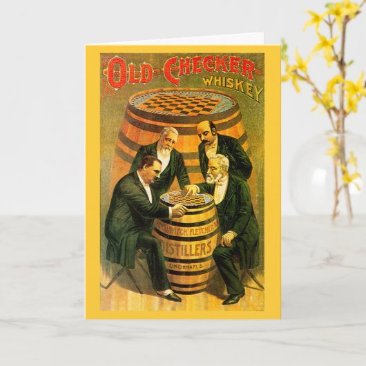 Vieux chèque - Carte (Fleur jaune)