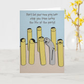 Vieux cheveux gris drôle Dormir Carte Anniversaire (Fleur jaune)