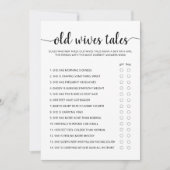 Vieux contes Vieux Jeu Baby shower carte (Devant)