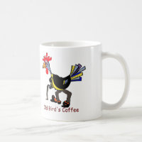 Vieux coq drôle sur la tasse : Du "Le café vieil