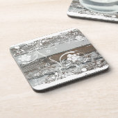 Vieux dessous de verre chics minables en bois (Côté gauche)