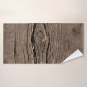 Vieux dormeurs en bois texturé fond abstrait, un (Serviette de bain)