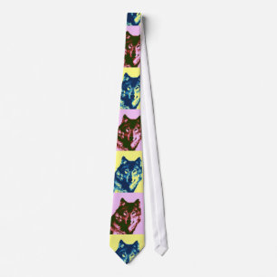 Vieux Dot Style Dot Pop Art Wolf Cravates