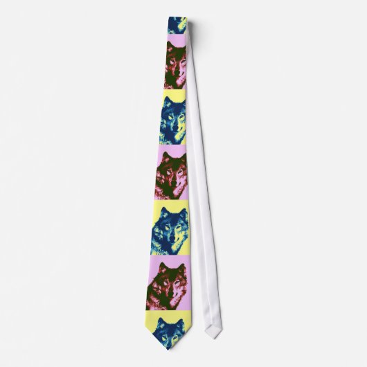 Vieux Dot Style Dot Pop Art Wolf Cravates (Devant)