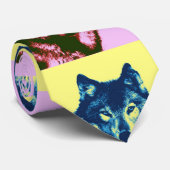 Vieux Dot Style Dot Pop Art Wolf Cravates (Roulé)