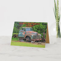 Vieux équipement agricole Carte de voeux Anniversa