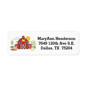 Vieux Étiquette de adresse de la ferme Macdonald