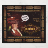 Vieux Étiquette de rhum pirate (Étiquettes simples)