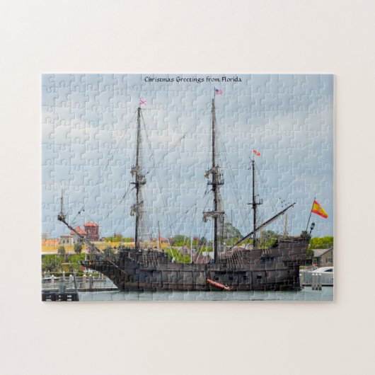 Vieux Galleon Ship Floride. Jigsaw Puzzle (Horizontal)
