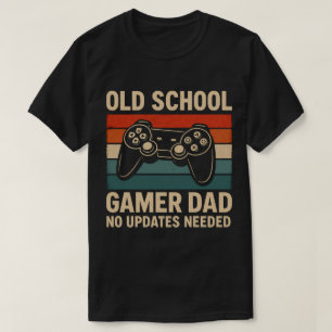 Vieux Gamer Papa Retro Contrôleur T-shirt