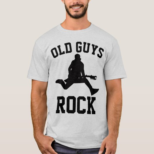 VIEUX GARS ROCK, T-shirts Drôle Hommes (Devant)