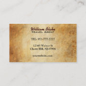 Vieux globe de carte de cartes de visite (Dos)