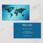 Vieux globe de carte de cartes de visite (Devant / Derrière)