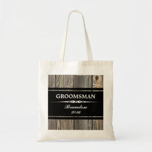 Vieux GROOMSMAN noir en bois épousant le sac
