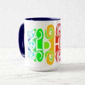 VIEUX HIPPIE tasse - choisir style et couleur (Devant gauche)