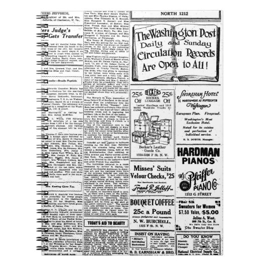 Vieux journal noir et blanc, rétro annonce vintage (Devant)