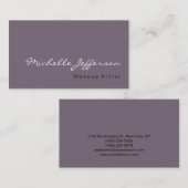 Vieux Lavande Grayish Violet Carte de visite (Devant / Derrière)