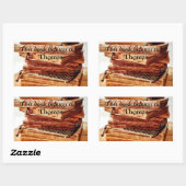 vieux livres dans un autocollant de bibliothèque d (Feuille)