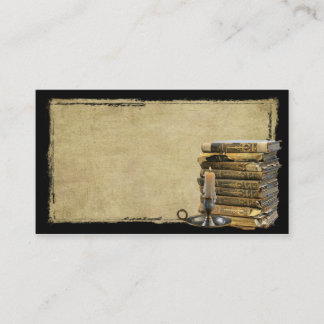 Vieux livres et cartes de visite professionnelle
