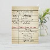 Vieux Mariage de carte de bibliothèque Renouvellem (Debout devant)