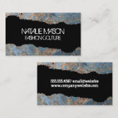 Vieux métal rouillé | Carte de visite d'effet tord (Devant / Derrière)