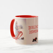 Vieux mode Noël Shopping Café Mug (Devant gauche)