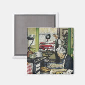 Vieux mode Vintage Accueil Cuisine Vacances Magnet (Recto/Verso)