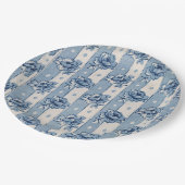 Vieux Monde Classic Blue Ivory Floral | Assiettes  (Angle)