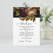 Vieux Monde Mariage floral foncé Merci (Debout devant)