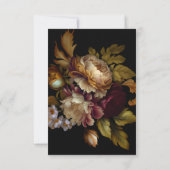 Vieux Monde Mariage floral foncé Merci (Dos)