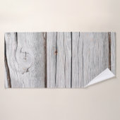 Vieux mur en planque gris texturéabstrait, backgro (Serviette de bain)