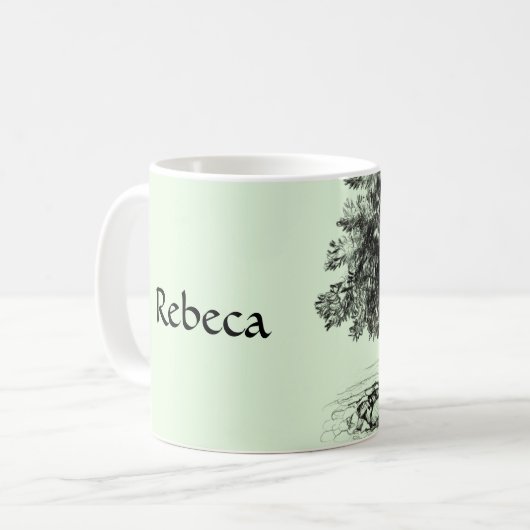 Vieux olivier Café Mug (Devant gauche)