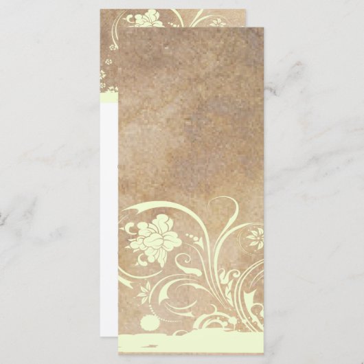 Vieux Parchemin Shabby Chic Wedding Programme (Devant / Derrière)