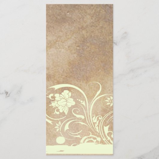 Vieux Parchemin Shabby Chic Wedding Programme (Devant)