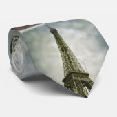 Vieux Photo Antique Tour Eiffel Paris Cravate (Roulé)