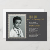 Vieux Photo Surprise Invitations de fête d'anniver (Devant / Derrière)