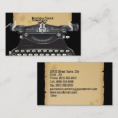 Vieux rétro carte de visite de machine de machine (Devant / Derrière)