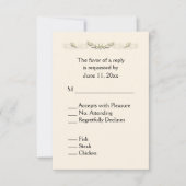 Vieux RSVP dentelle avec menu (Devant)