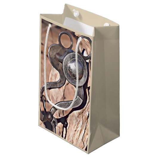 Vieux sac cadeau Cowboy Bit (Devant Angle)